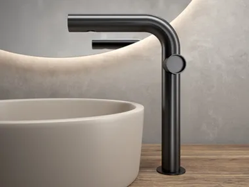 WATERTUBE - Countertop single handle stainless steel washbasin mixer by Rubinetterie Treemme - view 2